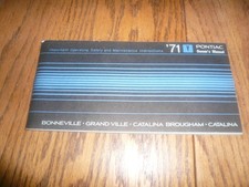 1971 Pontiac Bonneville Grand Ville Catalina Owners Manual - Glove Box - 628