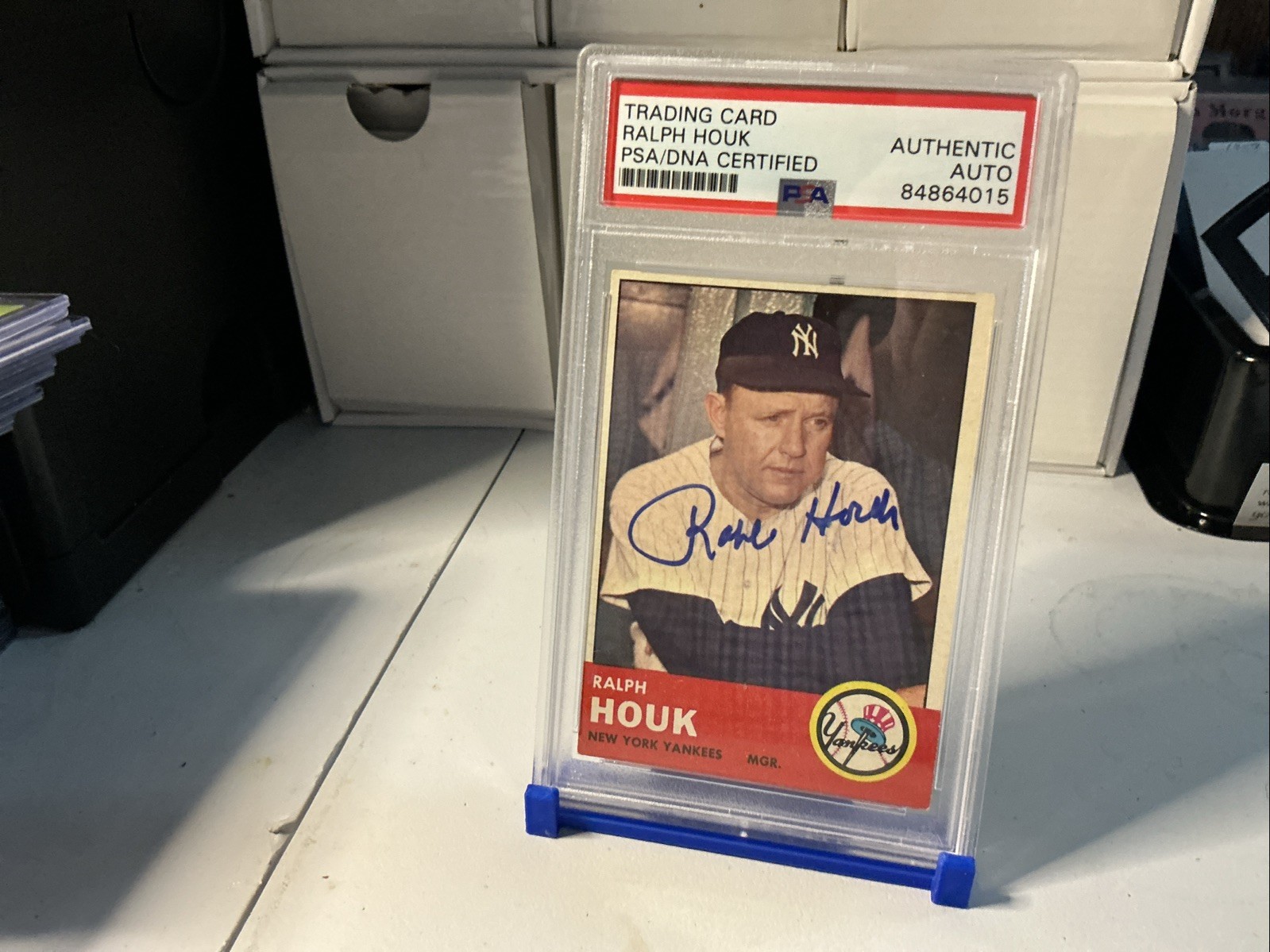 1963 Topps - Ralph Houk #382PSA/DNA Certified Authentic Autograph ...
