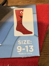 Sesame Street Crew Socks Elmo Cookie Monster Men Size 9-13 All Seasons Novelty