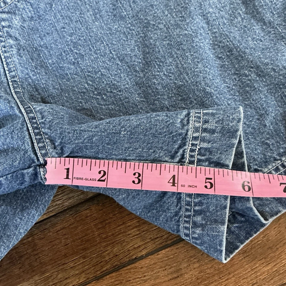 Pantalones Cortos De Colección Bill Blass Denim Para Mujer Talla XL Azul Algodón Hecho en EE. UU. #4106 Foto 3 de 4