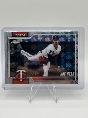 2026 Topps Chrome Baseball Joe Ryan 75th Anniversary Logo Refractor #/75 Twins