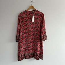 Sienna Miller x M&S Marks And Spencer Mini Printed Dress Red UK 12 Boho BNWT