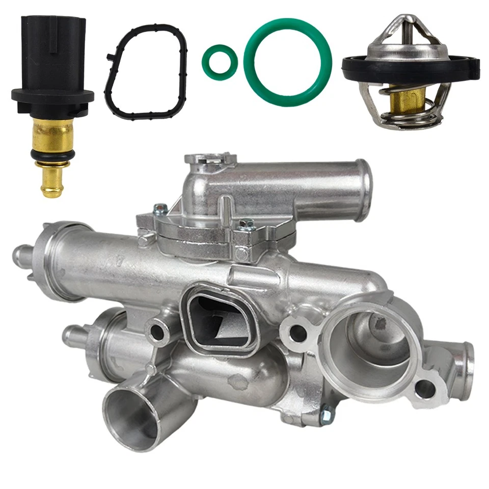 Conjunto de carcasa de termostato de aluminio para Jeep Patriot 2007-2017 2,0 L 2,4 L Foto 2 de 4