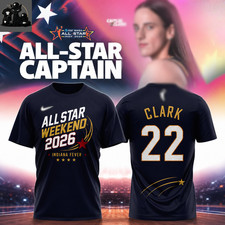 Cai.tlin Clark 2026 W.NBA All-Star Captain Indiana Fe.ver Navy T-Shirt