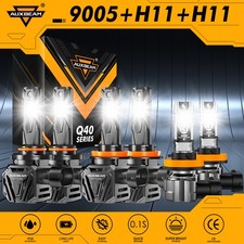 AUXBEAM Canbus 130W LED Headlight Fog Light White Amber For Honda CR-V 2015-2025