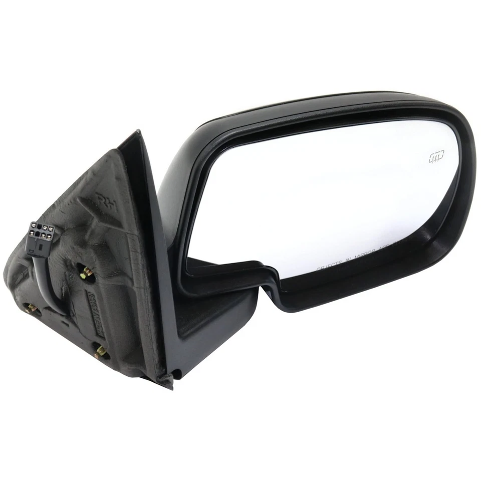 Side View Mirrors Power Heated Smooth Black with Puddle Pair For 00-02 Chevy GMC - Image 4 of 4