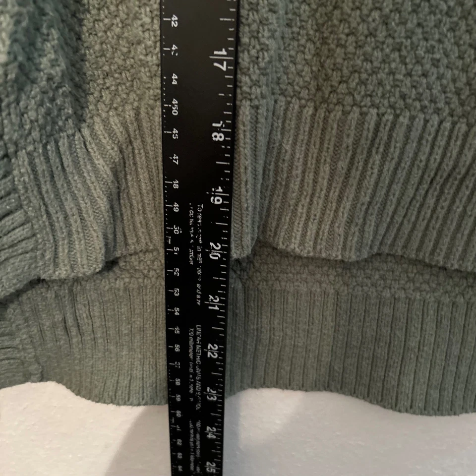 Suéter suéter de gran tamaño tejido gofre verde oliva Madewell para mujer XS Foto 3 de 4