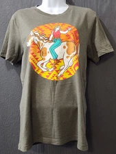 Women Medium Casual Summer Western Print Graphic Tee by Rowdy Crowd Clothing