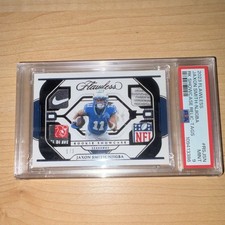 2023 Panini Flawless Jaxon Smith-Njigba Rookie Relic Tags Shield /3 PSA 9