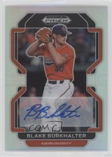 2022 Panini Prizm Draft Picks Silver Blake Burkhalter #PDP76 Auto 11b4
