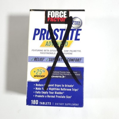 Force Factor Prostate Advanced 180 Tablets Supplement Mens Health Saw Palmetto