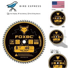 8-1/4" Table Saw Blade 60 Tooth for Wood Cutting 5/8" Arbor Diamond Knockout