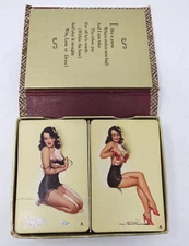 1940's Pin-up Playing Cards MacPherson, Win, Lose or Draw Decks Missing 1 card