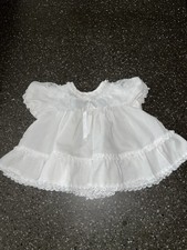 Vintage Handmade White Dress With Lace Trim 69 Month
