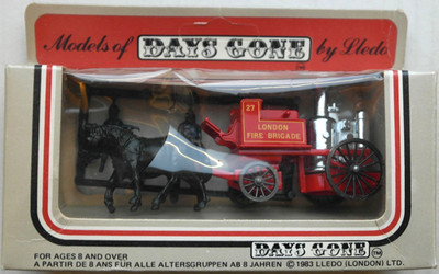 Lledo Horse Drawn Fire Engine LONDON FIRE BRIGADE Feuerwehr Days-Gone DG Figuren