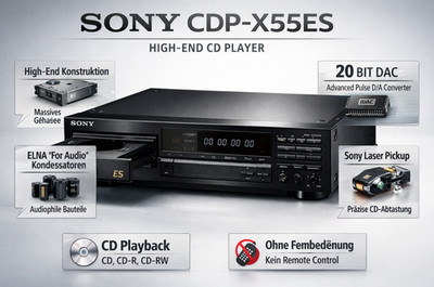   Sony CDP - X55ES | CD Spieler Compact Disc Audio Player HighEnd  OHNE REMOTE