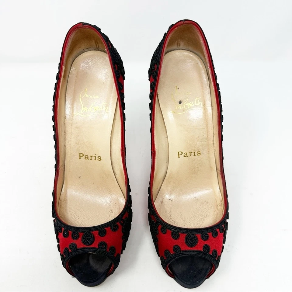 Christian Louboutin очень Brode заглянуть носок каблуки ЕС 36 - Изображение 3 из 4