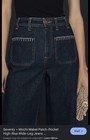 Seventy + Mochi Anthropologie Mabel Patch Wide Leg Jeans. Size 25. NWOT — photo 1