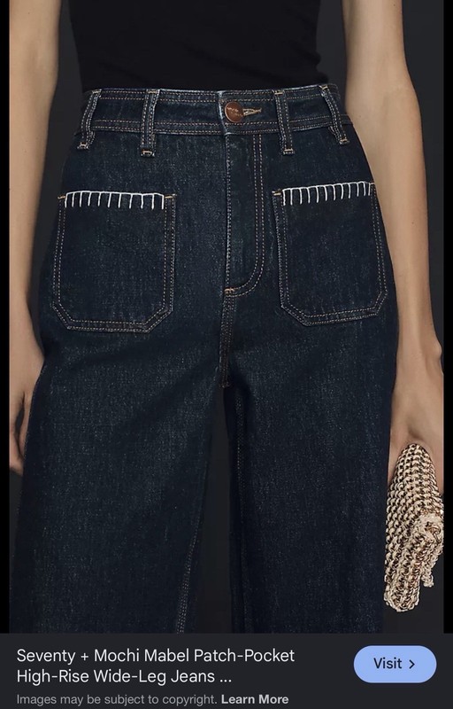 Seventy + Mochi Anthropologie Mabel Patch Wide Leg Jeans. Size 25. NWOT