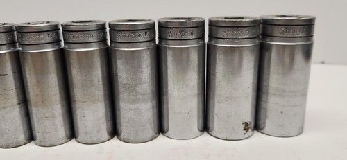 Snap On 1/2 Drive Deep 6pt 12pt SAE Sockets 1/2" to 1-1/8" 11 pc Lot - Picture 18 of 20