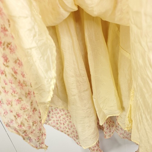 Vintage Skirt Womens 10 Silk Asymmetrical Hem Fairy Midi Cottagecore Robbie Bee - Picture 8 of 9