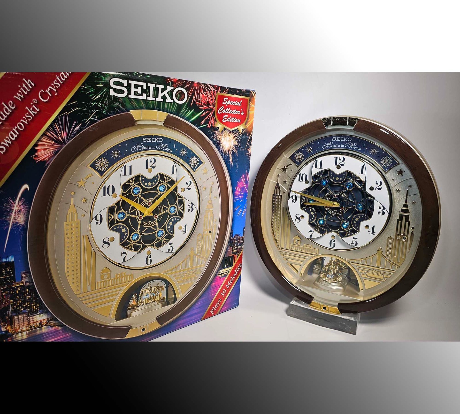 Rare Seiko Melody in Motion Wall clock 30 Melodies QXM382BRH