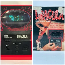 Vintage Epoch DRACULA Handheld Electronic Tabletop Arcade Game Box Tested Video