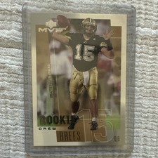 Upper Deck 2001 MVP Rookie Drew Brees Chargers Football Card NFL #287. rookie card picture
