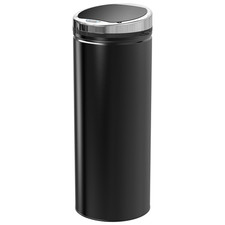  50 L Stainless Steel Sensor Trash Can W/ Bucket-Black