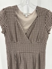 Preowned- Banana Republic Houndstooth Sheath Dress Womens (Size M)