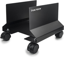 CP-01 Carrello Porta PC in Alluminio, Supporto PC Regolabile, 4 Ruote Con Freno,