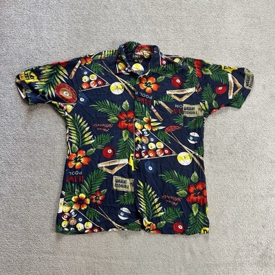 HAWAII Hemd Hawaiishirt Floral G M Magnum Rockabilly Hawaiianer Aloha 19515 Blau