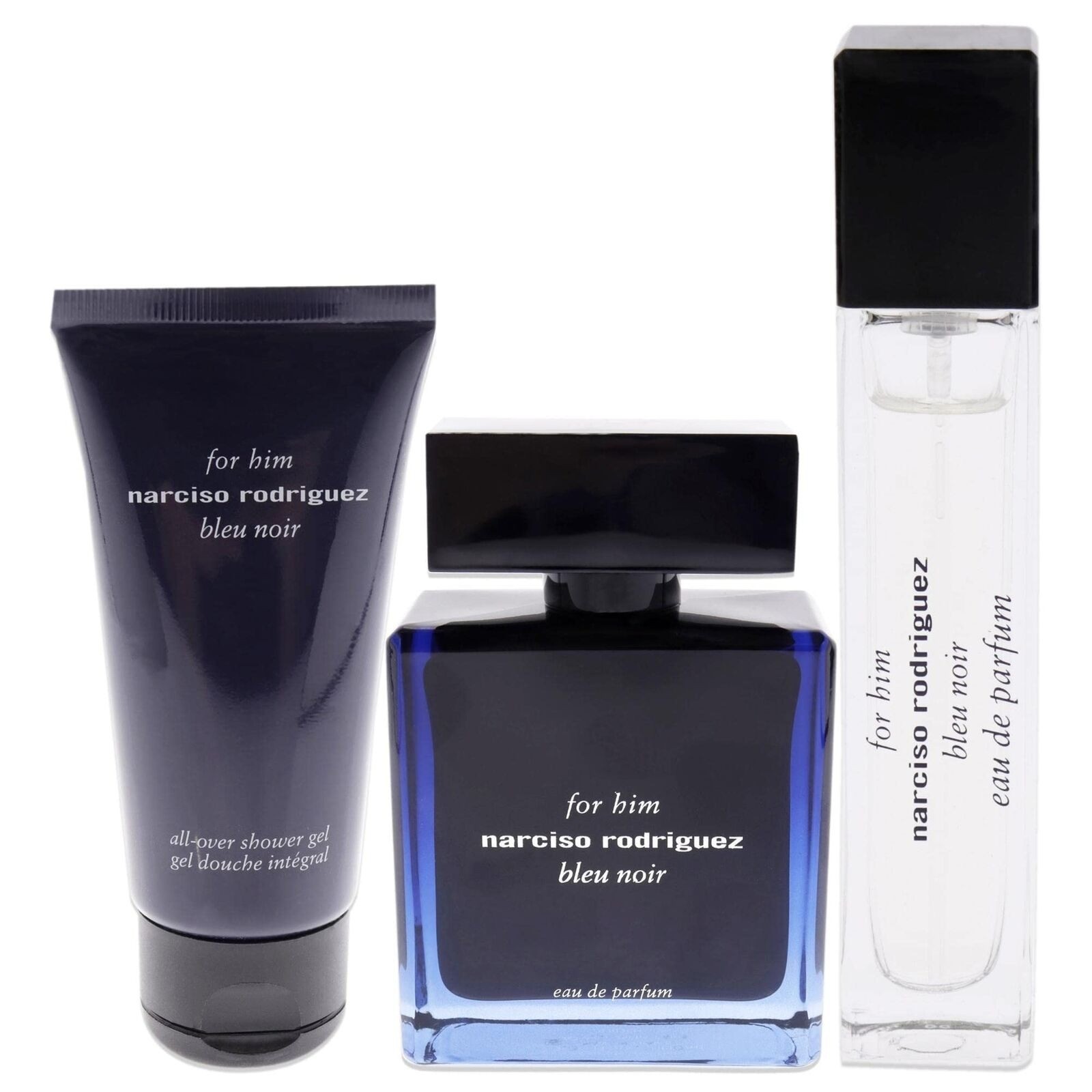 Narciso Rodriguez Mens Bleu Noir for Him 3pcs EDP Gift Set Fragrances 15890₽