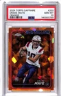 2024 Topps Sapphire- Drake Maye #203 Orange  Geometric Refractor /25 (RC) PSA 10