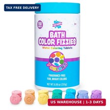 Tub Works  Bath Color Fizzies, 150 Count  Nontoxic  Fragrance-Free  Fizzy, Ba