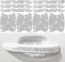 Bling Car Door Handle Protector, 10 PCS, White Sparkling Color: White Diamond