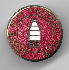 Vintage Stoke City Enamel Football Badge by W E Reeves