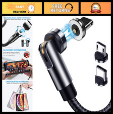 Magnetic Charging Cable 5-Pack 3/3/6/6/10FT - 540  Rotating, LED Light, 90  An