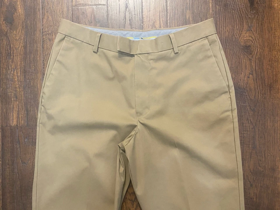 Charles Tyrwhitt 经典合身休闲裤男式 32x30 卡其色非铁质弹力 — 第 2/4 张图片