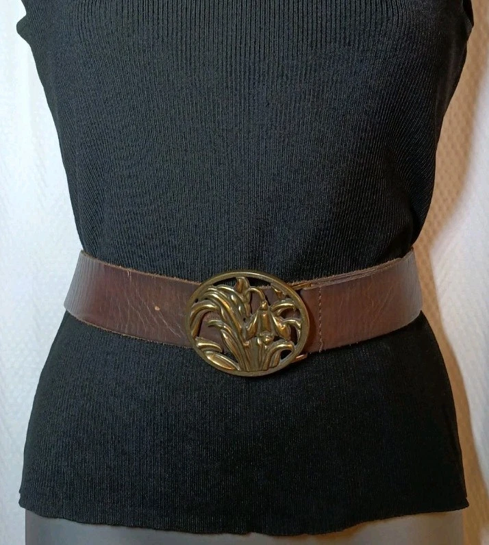 Cinturón Mossimo Marrón Talla XL Floral Boho Bohemio De Colección Y2K Hippy Foto 2 de 4