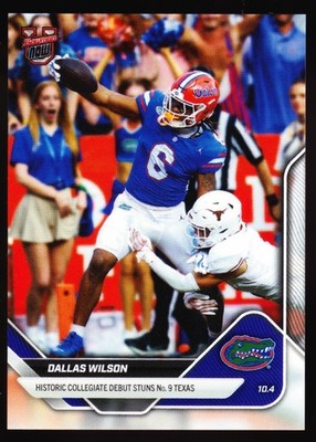Dallas Wilson Florida Gators Debut Beats Texas 2025 Bowman U Now #24 SP Base