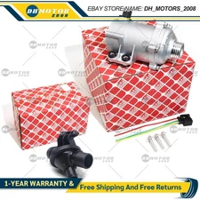 FEBI Electric Water Pump with Thermostat Kit for BMW 328i 528i 530xi 525xi X3 X5
