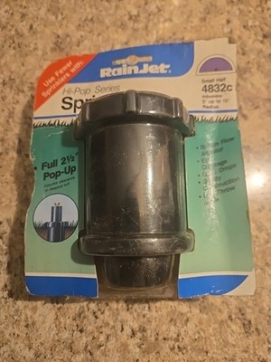 Nos Vintage Rain Jet Brass Sprinkler 4832C Small Half Circle 5'up To 12' Radius