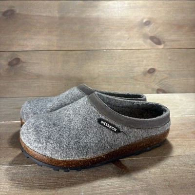 giesswein womens size 37 shoes gray wool slip on comfort clogs