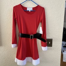 Derek Heart Christmas Santa Dress Small Thick Black Belt NWT Mrs Claus🤶