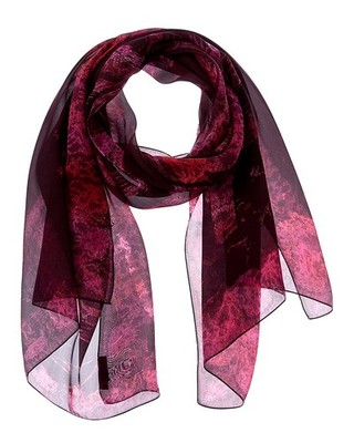 Jimmy Choo Logo Silk Scarf Women's Purple