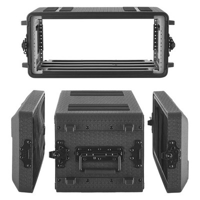 4U Rack Case, 12 in Depth, Rackmount Flight Case Shallow Rack with Microphone Co