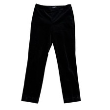Talbots Heritage Velvet Pants Black Straight Leg Size 6 W 28, Inseam 29 