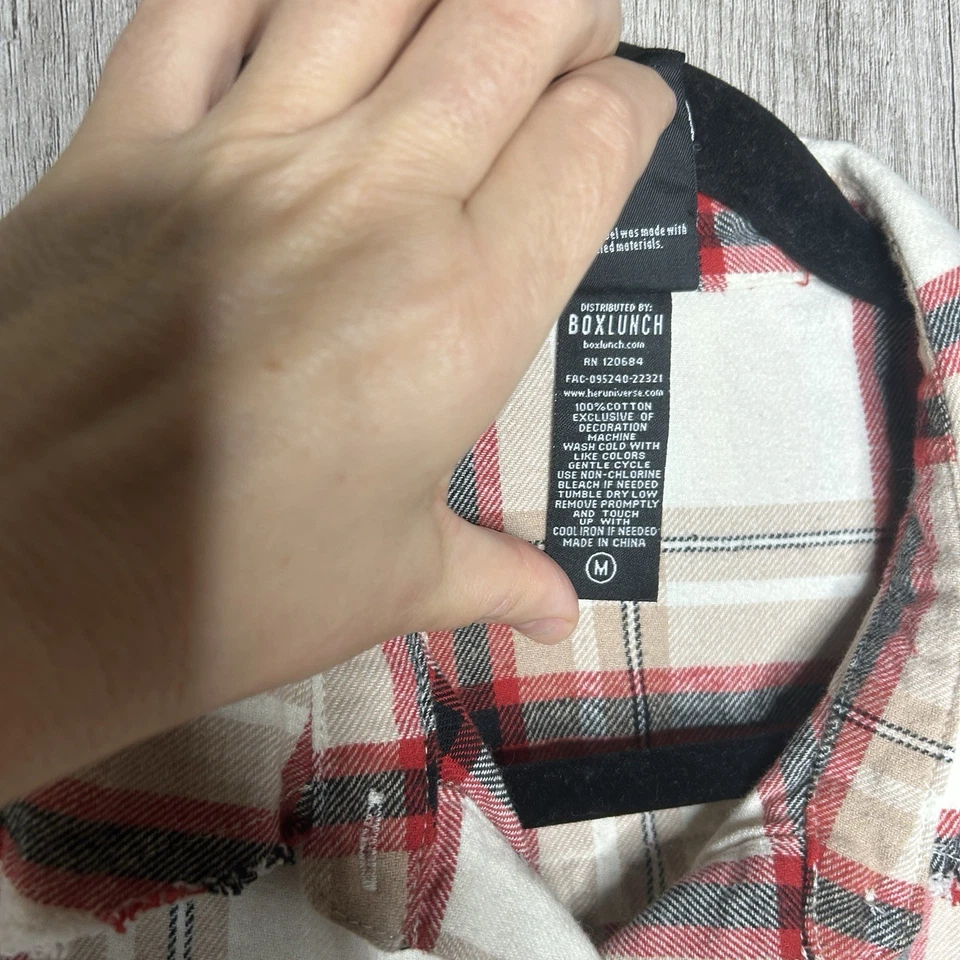 Her Universe Princess Mononoke Shirt Women Medium Flannel Button Down Fangirl - Image 4 of 4