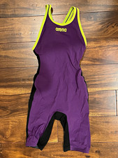 Arena Women's Powerskin Carbon Air open-back kneeskin racing tech suit Size 26US